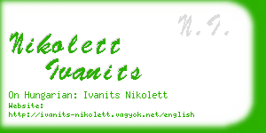 nikolett ivanits business card